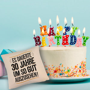 Es dauerte 30 Jahre Retro Kissen mit Spruch