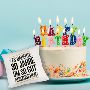 Es dauerte 30 Jahre Retro Kissen mit Spruch