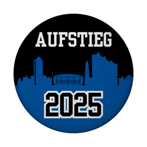 Hamburg Skyline Aufstieg 2025 Magnet für Fußballfans