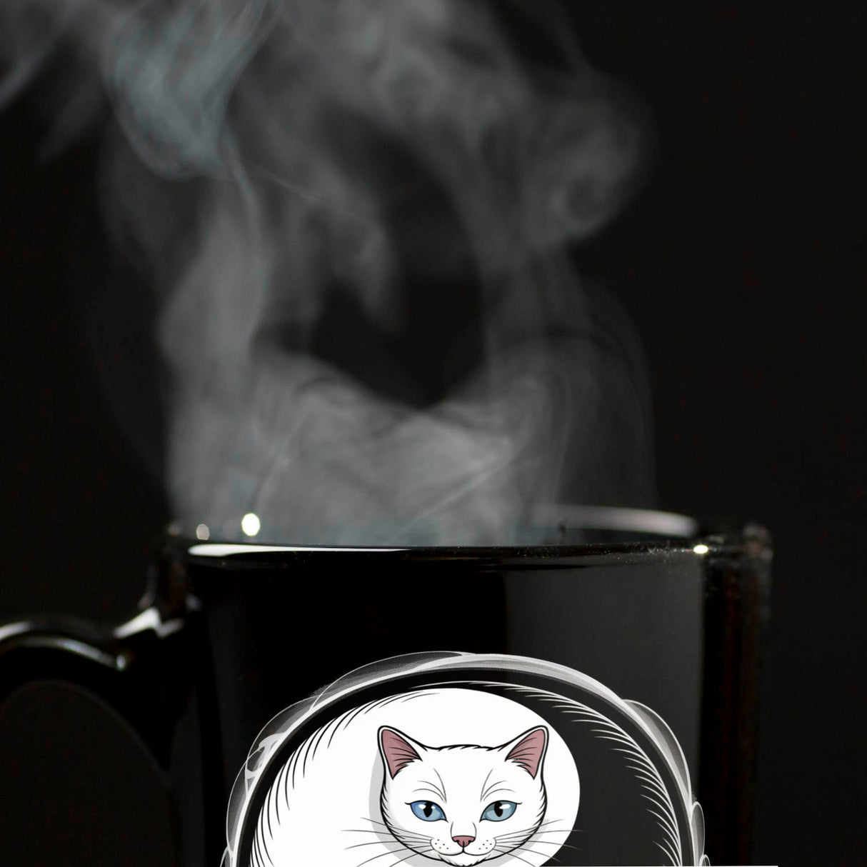 Katzen Yin und Yang Tasse für Katzenliebhaber