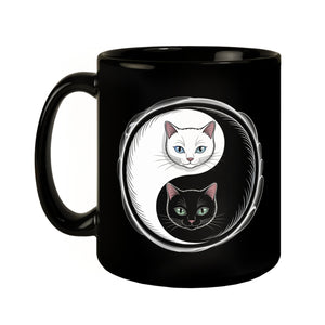 Katzen Yin und Yang Tasse für Katzenliebhaber