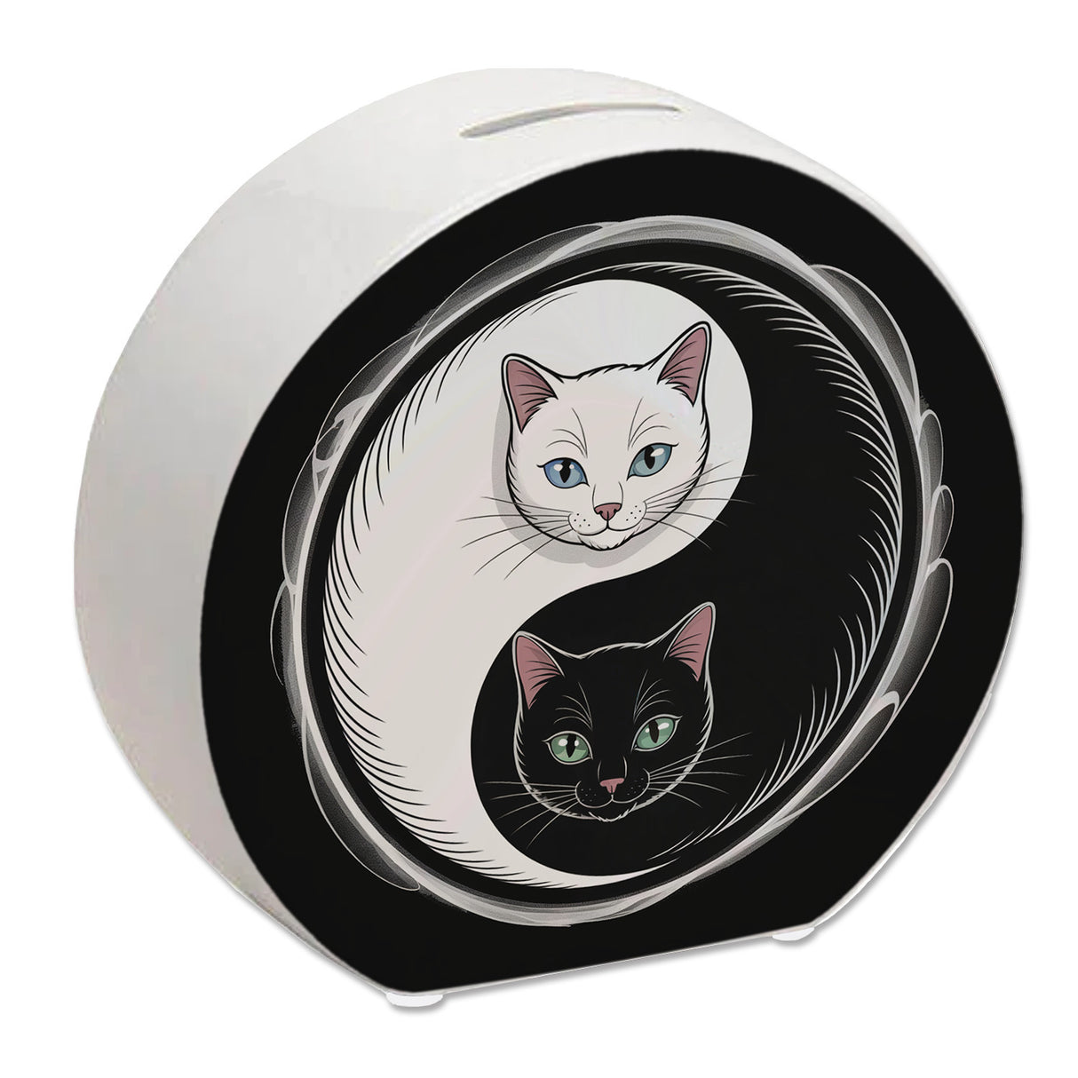 Katzen Yin und Yang Spardose für Katzenliebhaber