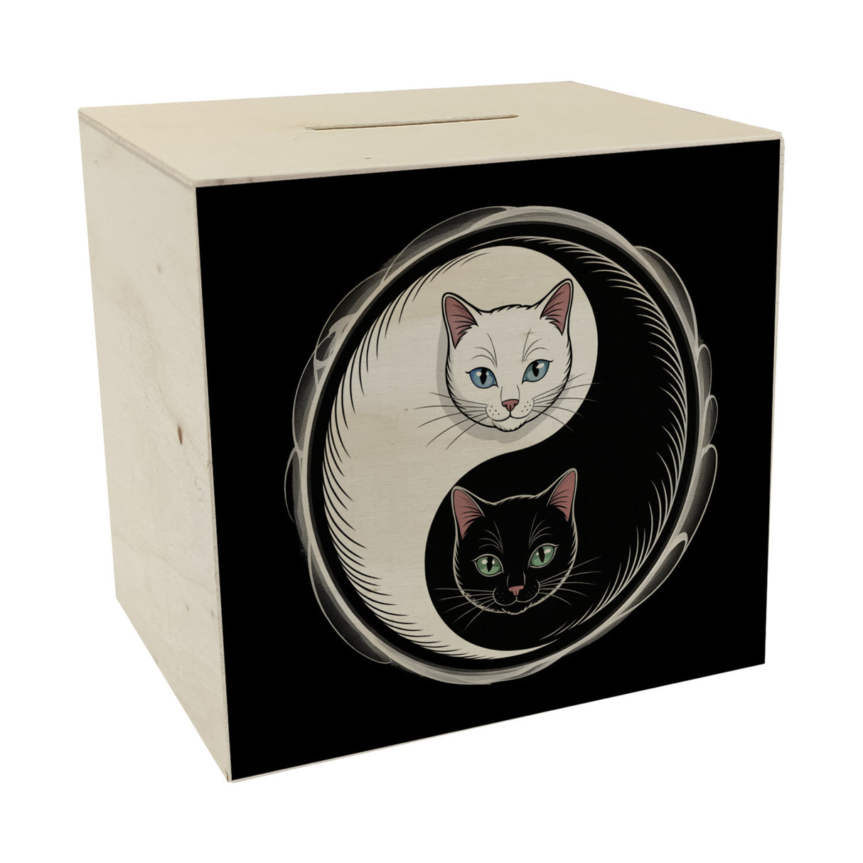Katzen Yin und Yang Spardose für Katzenliebhaber