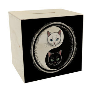 Katzen Yin und Yang Spardose für Katzenliebhaber