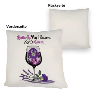 Butterfly Pea Blossom Spritz Queen Kissen