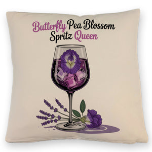 Butterfly Pea Blossom Spritz Queen Kissen