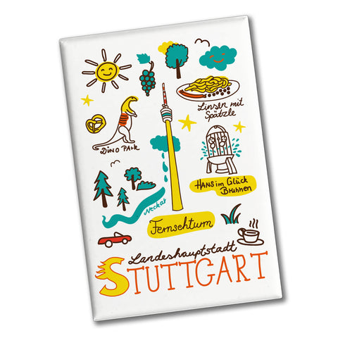 Stuttgart Wimmel Souvenir Souvenir Magnet - Fernsehturm