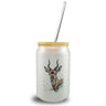 Anmutige Antilope Trinkglas mit Bambusdeckel für Wildnis-Fans