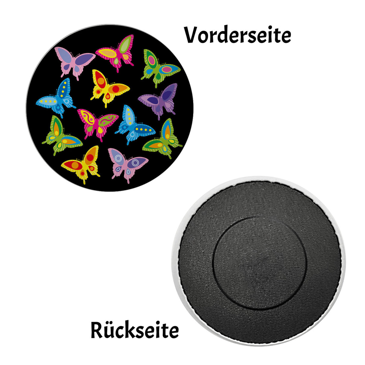 Schmetterling Magnet rund