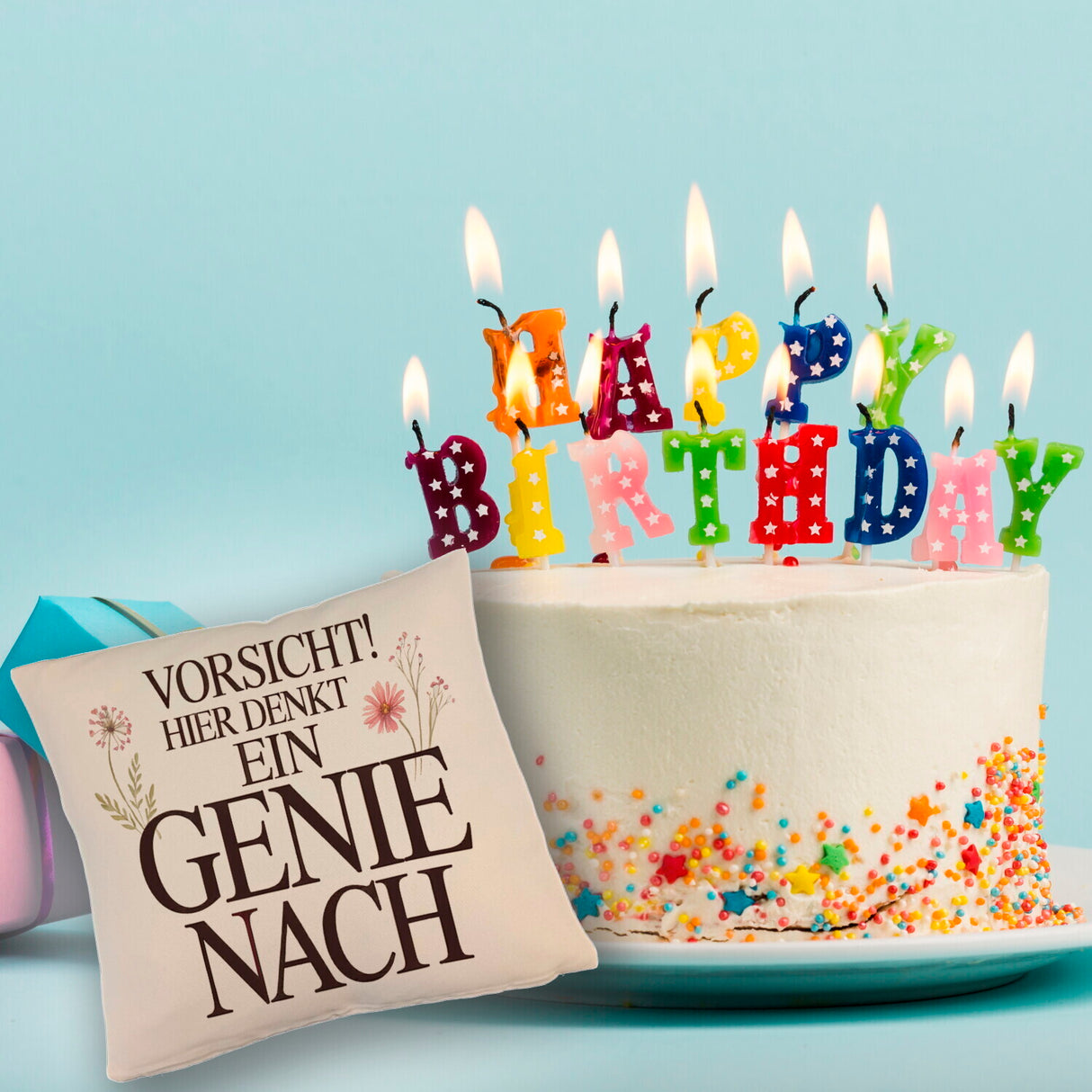 Vorsicht Genie am Werk Kissen