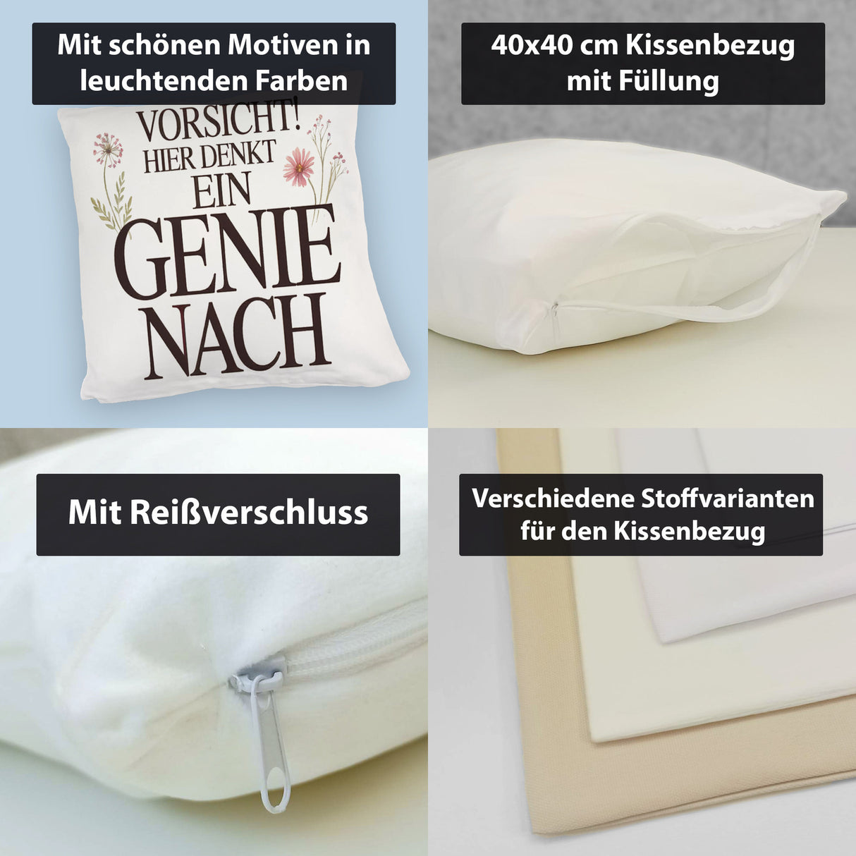 Vorsicht Genie am Werk Kissen