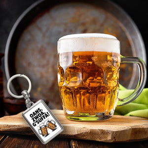 Zwei Bierkrüge Oans, zwoa, g’suffa Schlüsselanhänger