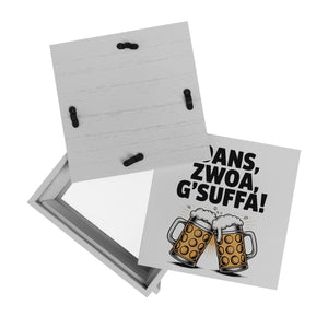 Zwei Bierkrüge Oans, zwoa, g’suffa Spardose
