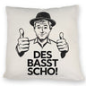 Mann mit Daumen hoch Des basst scho Kissen
