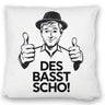 Mann mit Daumen hoch Des basst scho Kissen
