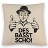 Mann mit Daumen hoch Des basst scho Kissen
