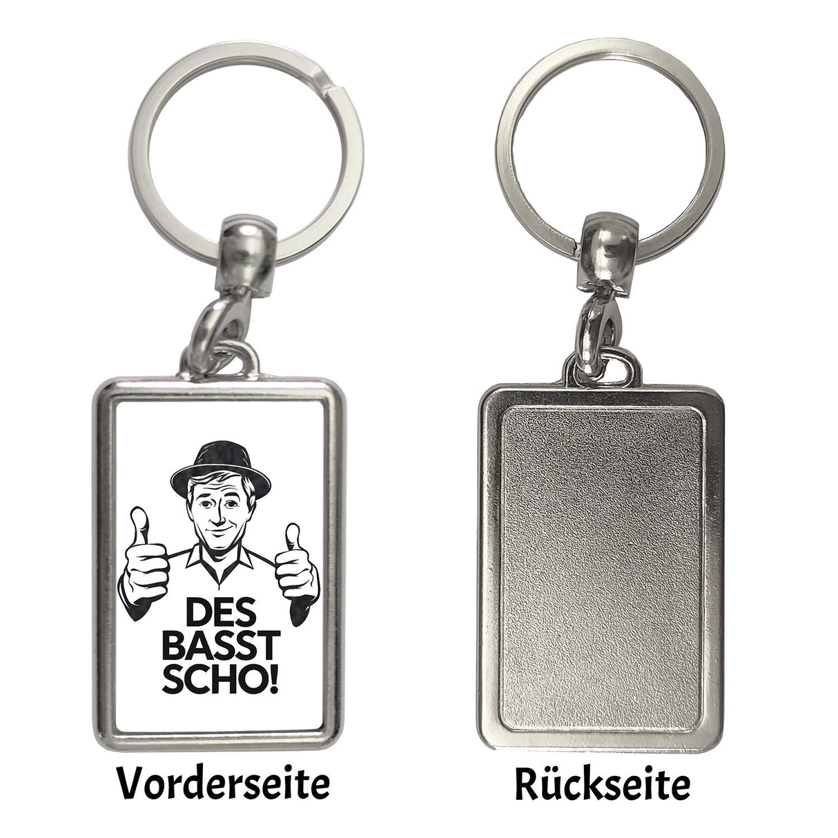 Mann mit Daumen hoch Des basst scho Schlüsselanhänger