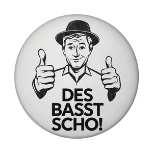 Mann mit Daumen hoch Des basst scho Magnet