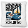 Morgenstund hat Gold im Mund, I schlof no Kissen Schlafende Person