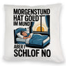 Morgenstund hat Gold im Mund, I schlof no Kissen Schlafende Person