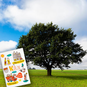 Köln Wimmelbild Souvenir Magnet - Belgisches Viertel
