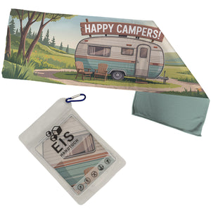 Happy Campers Eishandtuch für Campingfans