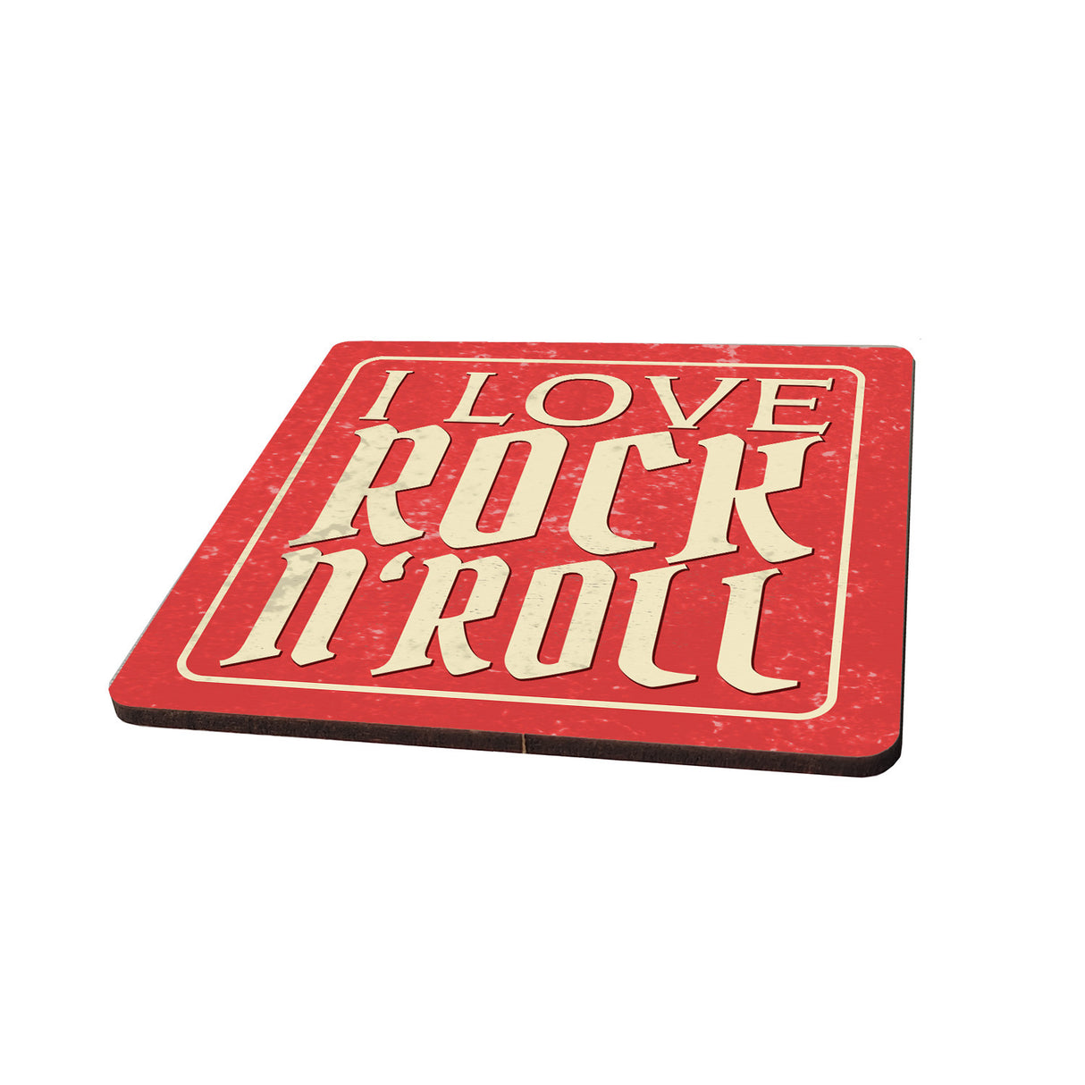 I love Rock n Roll 6er Set Untersetzer aus Holz