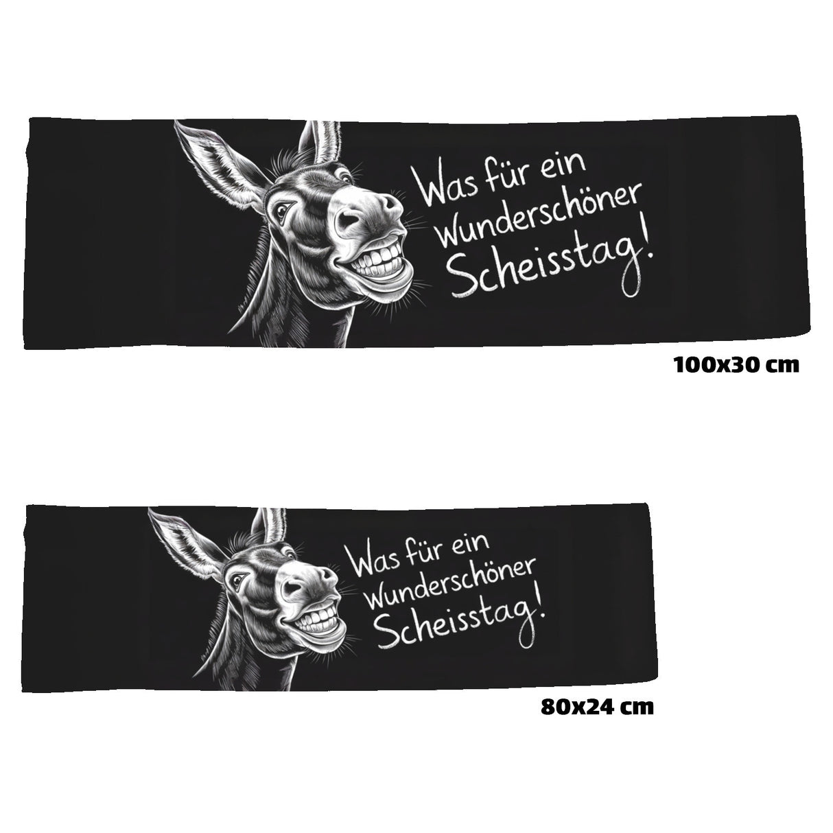 Esel Gesicht Scheisstag Spruch Humorvolles Eishandtuch