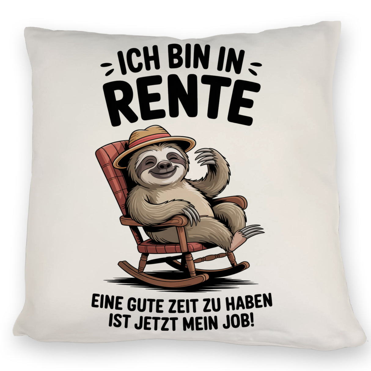 Faultier Ruhestand Kissen für Rentner