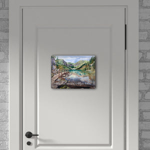 Wandern, staunen, Allgäu lieben Metallschild in 15x20 cm