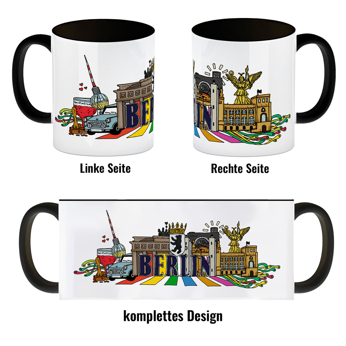 Berlin Wimmelgrafik Kaffeebecher