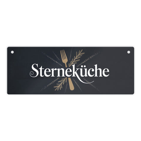 Sterneküche Metallschild für gehobene Küchenkunst