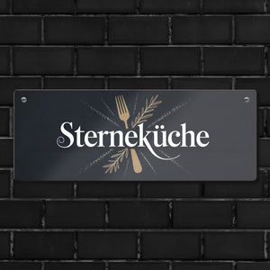 Sterneküche Metallschild für gehobene Küchenkunst
