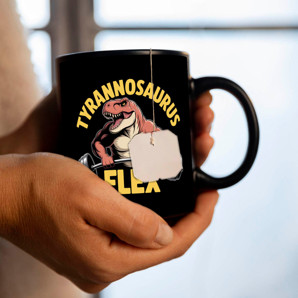 Tyrannosaurus Flex Tasse für Fitness-Fans