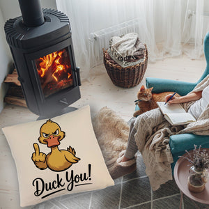 Mittelfinger Ente DUCK YOU Kissen