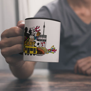 Wimmelgrafik Stuttgart Kaffeebecher