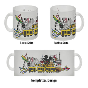 Wimmelgrafik Stuttgart Kaffeebecher