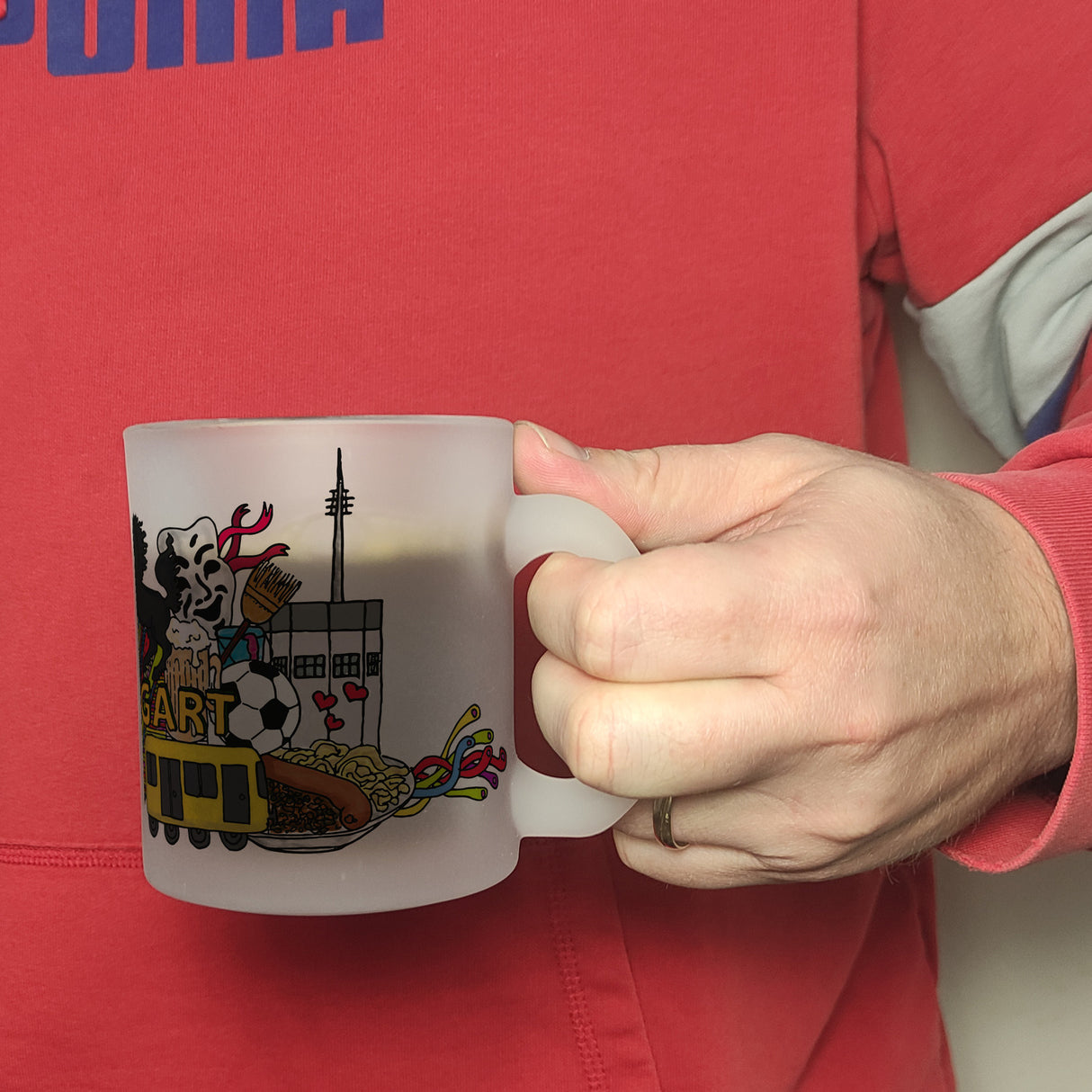 Wimmelgrafik Stuttgart Kaffeebecher