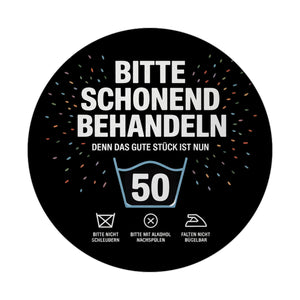 Wäschepflegeetikett Magnet bitte schonend behandeln wird 50