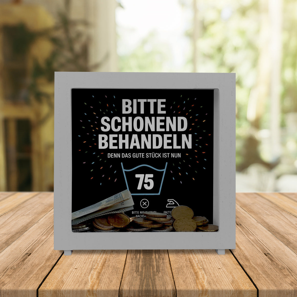 Wäschepflegeetikett Magnet bitte schonend behandeln wird 75 Spardose
