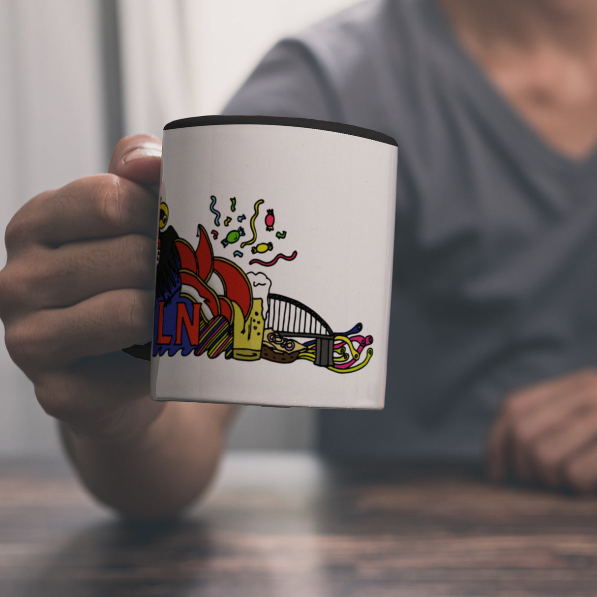Wimmelgrafik Köln Kaffeebecher