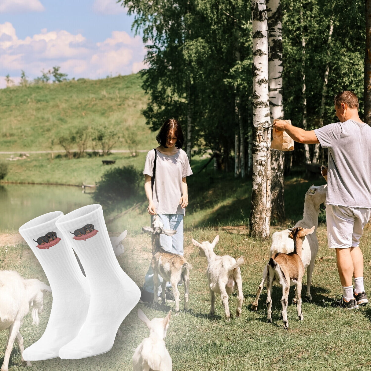epicsocks Dackel Dreams Kissenruhe Socken in 37-41 im Paar