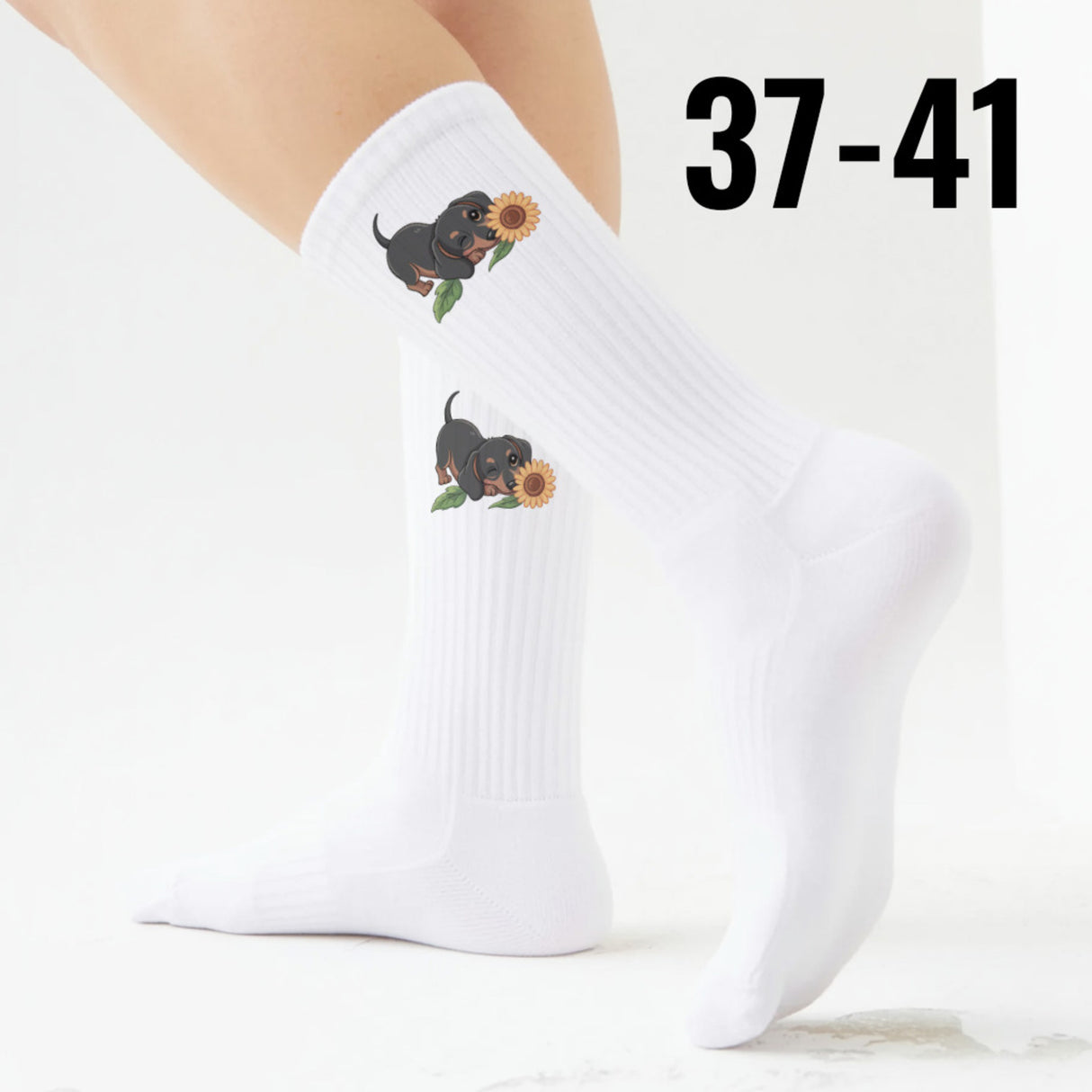epicsocks Dackel Dreams Sonnenblume Socken in 37-41 im Paar