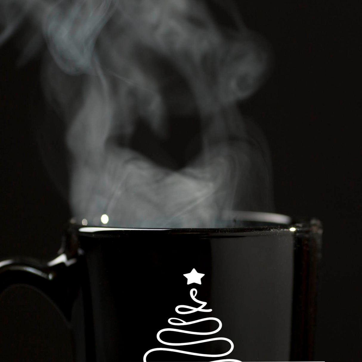 Minimalistischer Weihnachtsbaum Frohe Weihnachten Kaffeebecher