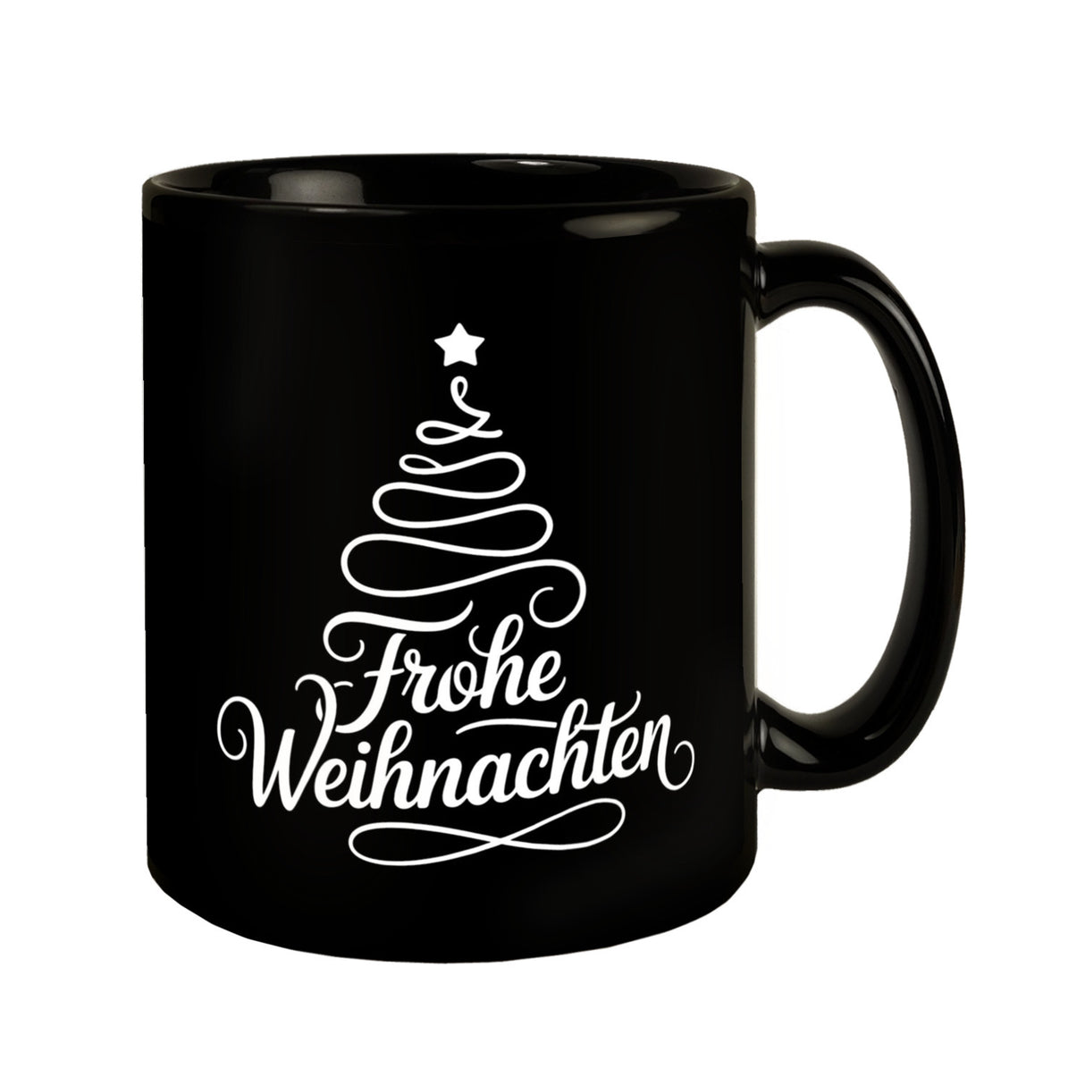Minimalistischer Weihnachtsbaum Frohe Weihnachten Kaffeebecher