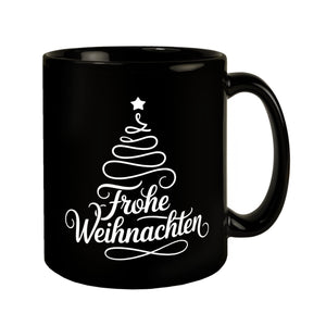 Minimalistischer Weihnachtsbaum Frohe Weihnachten Kaffeebecher