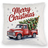 Merry Christmas Kissen mit Rotem Truck und Weihnachtsbaum