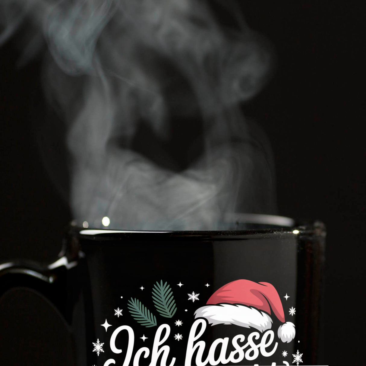 Ich hasse Weihnachten Tasse mit Weihnachtsmannhut