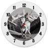 Kuh in den Bergen Wanduhr für Tier-Fans