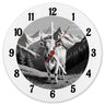 Kuh in den Bergen Wanduhr für Tier-Fans